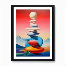 "Shoreline Symphony: Story of the Pebbles" Art Print