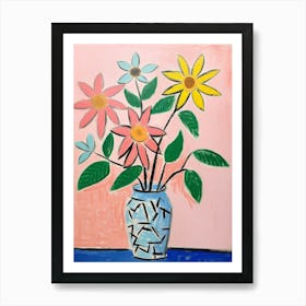 Flower Painting Fauvist Style Poinsettia 1 Art Print