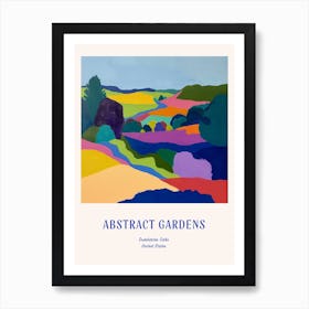 Colourful Gardens Dumbarton Oaks Usa Blue Poster Art Print