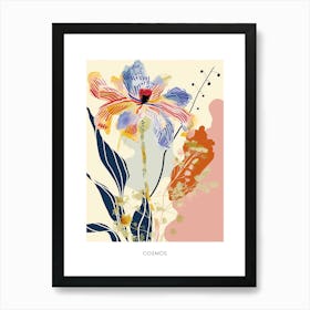 Colourful Flower Illustration Poster Cosmos 2 Art Print