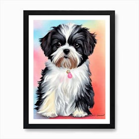 Shih Tzu 3 Watercolour Dog Art Print