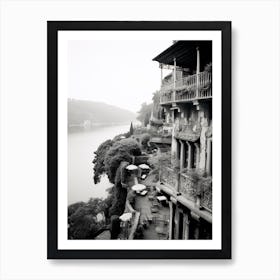 Portofino, Italy, Black And White Photography 2 Art Print