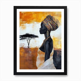 Echoes Of Africa; A Boho Art Narrative Art Print