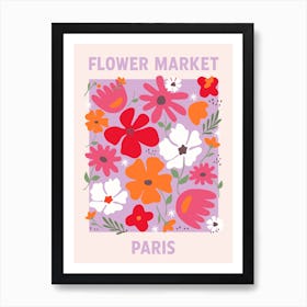 Flower Market Paris Art Print