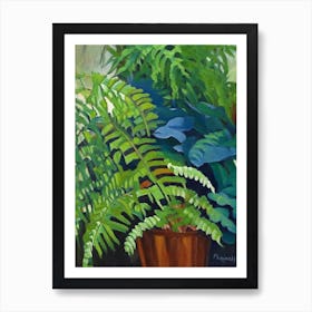 Boston Fern 1 Cézanne Style Art Print