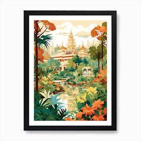 Nong Nooch Tropical Botanical Garden Thailand Illustration 1 Art Print