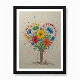 Gerbera Daisies 1 Art Print