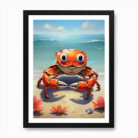 Crab On The Beach 1 Art Print