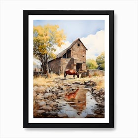 Old Stone Farm Warm Tones 19 Art Print