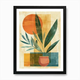 sunset in the garden Art Print