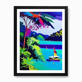 Koh Chang Thailand Colourful Painting Tropical Destination Art Print