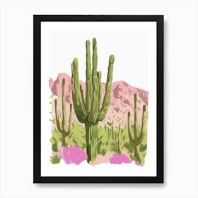 Cactus In The Desert 14 Art Print