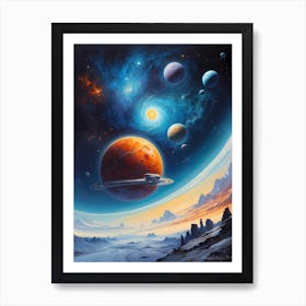 Planets In Space 4 Art Print