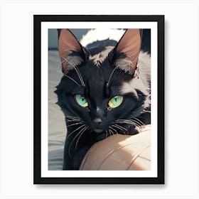 Black Cat (Nutural) Art Print