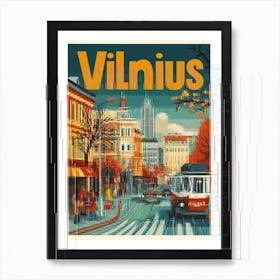 Aihrgdesign A 1970s Inspired Travel Poster For Vilnius Póster