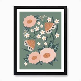 Lily Of The Valley Scandinavian Folk Art Print