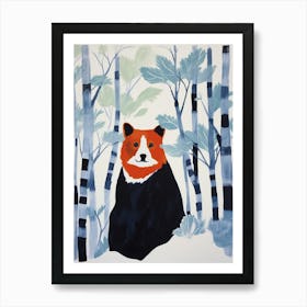 Colourful Kids Animal Art Red Panda 2 Art Print