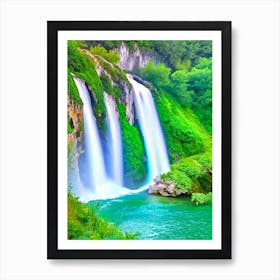 Zrmanja Waterfalls, Croatia Majestic, Beautiful & Classic (2) Art Print