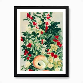 Pyrosome Vintage Graphic Watercolour Art Print