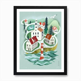 Traveling Maine Art Print