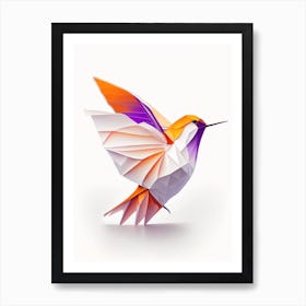 Allen S Hummingbird Origami Style 2 Art Print