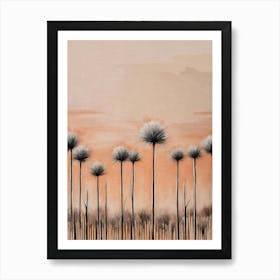 Australian orange native trees Art Print