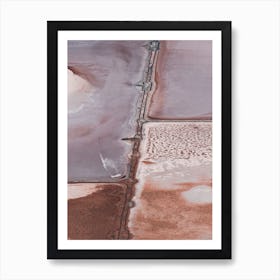 Pink Salt Lake Art Print