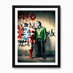 Joker And Batman 1 Art Print