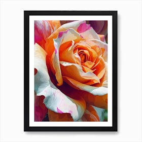 English Roses Painting Abstract Swirl 3 Art Print