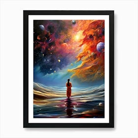 Buddha In Space Art Print