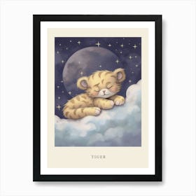 Sleeping Baby Tiger Cub Nursery Poster Poster