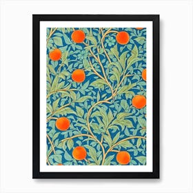 Orange 4 tree Vintage Botanical Art Print