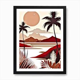 Palm Trees In The Sun 1 Art Print