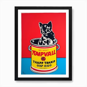 Tulips With A Cat 2 Pop Art  Art Print