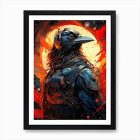 Crow Astronaut Art Print