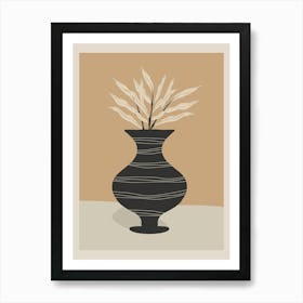 Minimalist Flowers In Vase 2 Art Print