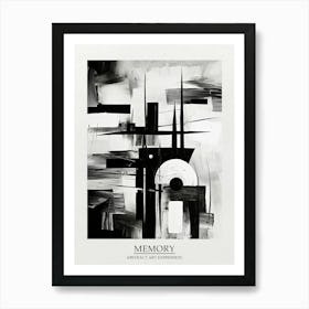 Memory Abstract Black And White 7 Poster Art Print