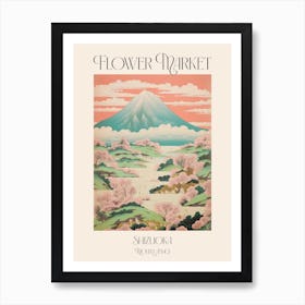 Flower Market Mount Amagi In Shizuoka Japanese Landscape 3 Poster Art Print