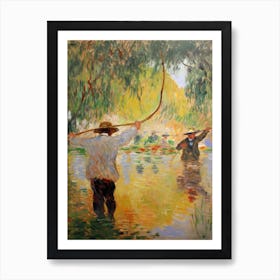 Archery In The Style Of Monet 1 Art Print