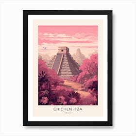 Chichen Itza Mexico Travel Poster Art Print