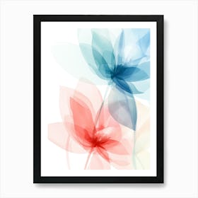 Abstract Flower Background Art Print