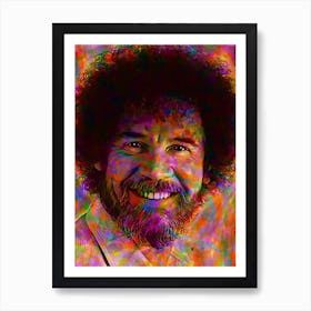 Bob Ross Colorful Art Print