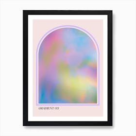 Gradient 3 blue Art Print