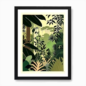 Close Up Jungle 3 Rousseau Inspired Art Print