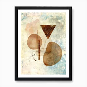 Boho Abstract Art Illustration In A Photomontage Style 59 Art Print