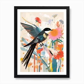 Bird Painting Collage Chimney Swift 2 Art Print