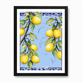 Lemons Illustration 9 Art Print