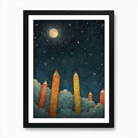 Pencils In The Sky Art Print