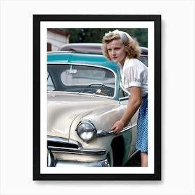 50's Era Community Car Wash Reimagined - Hall-O-Gram Creations Art Print