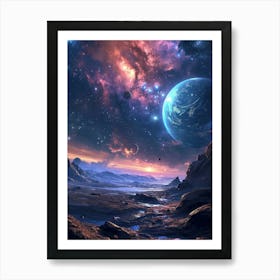 Space Landscape 1 Art Print